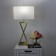 Table Lamp E27 42W 520mm White and Antique Brass Table Lamp E27 42W 520mm White and Antique Brass